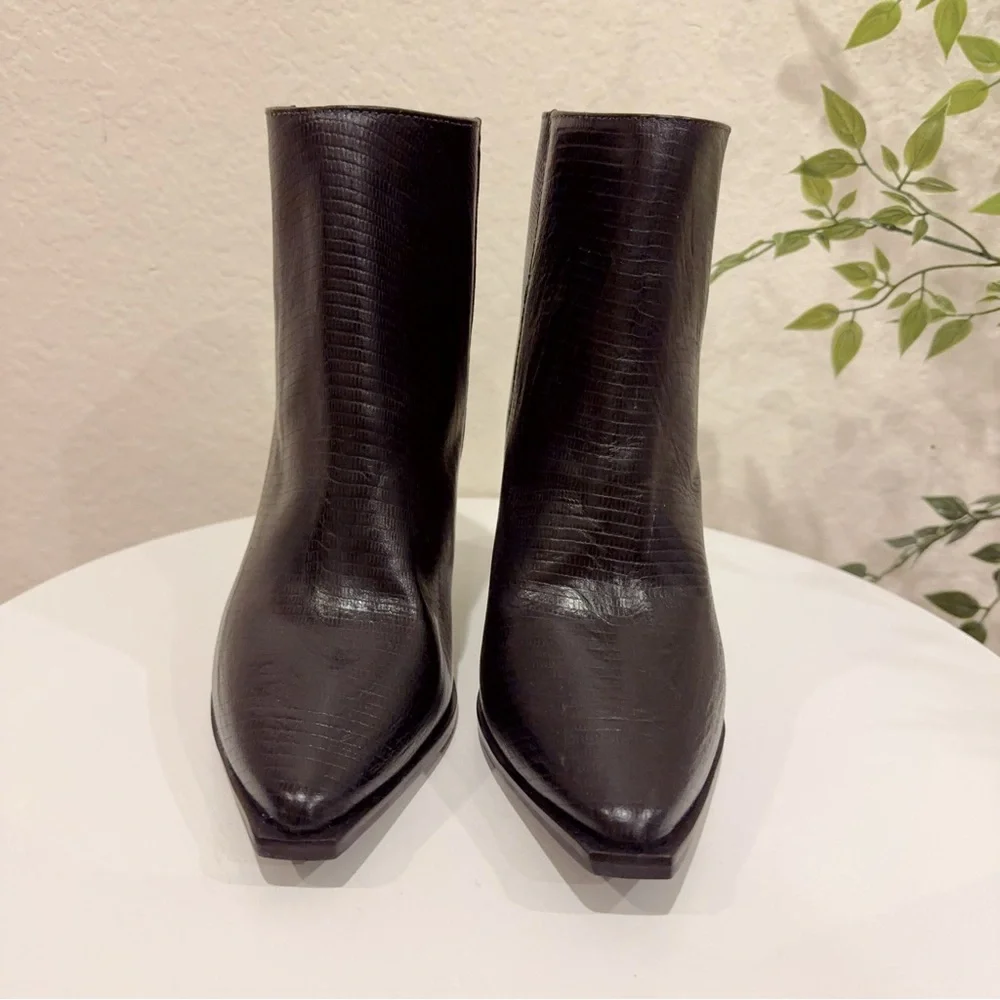Kaanas Mizar Square Tip Slim High Heel Booties in Black NWOT Size 6M - Picture 2 of 12